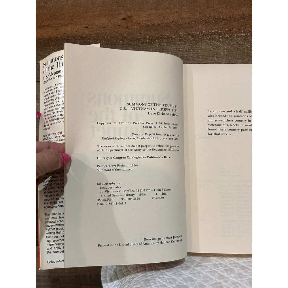 Dave Richard PALMER / Summons of the Trumpet U.S Vietnam in Perspective 1979